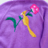 SOFIO GONGLI KNIT CARDIGAN LILAC