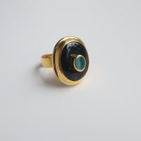 SOFIO GONGLI STONE RING "APATITE"