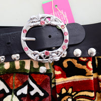 CHOPOVA LOWENA VELVET CAT MIDI CARABINER SKIRT