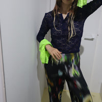 ANIGIG BELL SLEEVE LACE HENLEY TOP