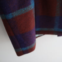 FRANZIUS TOWEL COAT ORANGE BLUE CHECK
