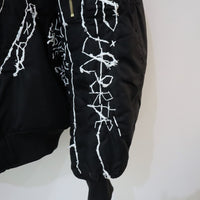 VAVA DUDU EMBROIDERY MA-1 JACKET BLACK (B)
