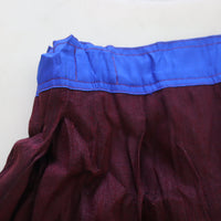 NONG RAK WRAP SNAP PLEATED CONTRAST SKIRT