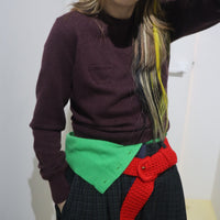 MERYLL ROGGE CREWNECK DOUBLE SWEATER