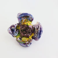 MATHILDE HIRON BIG RING FLOWER PURPLE