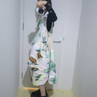 JULIA HEUER MAYA HANDPLEATED DRESS IN EDWARD