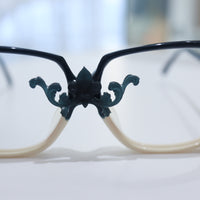 ANIGIG MOLDING GLASSES NAVY×IVORY