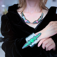 SOFIO GONGLI TOURMALINE NECKLACE BLACK