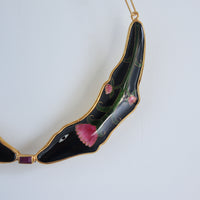 SOFIO GONGLI TOURMALINE NECKLACE BLACK