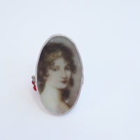GERALDINE FENN VINTAGE PORTRAIT SILVER RING