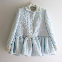 ANIGIG PUDDING COAT SHORT LACE×LIGTHBLUE