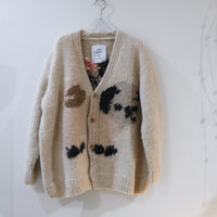 WILD ANIMALS HAND KNITTED CARDIGAN PUG, GOATS