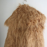 YUHAN WANG ECO FUR PEACOAT “BEIGE”