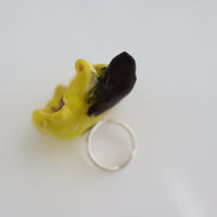 MATHILDE HIRON BIG RING FLOWER YELLOW