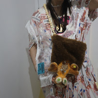 ANIGIG ANIMAL FLUFFY SHOULDER BAG"OWL”