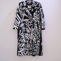 VAVA DUDU PAINTED COAT 77 NAVY×WHITE