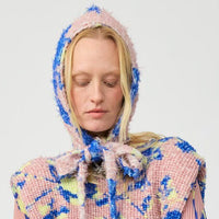 JULIA HEUER GRETE FURRY HEADPIECE IN BLUSH INGRID