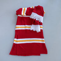 ADAM JONES STRIPE WAIST SCARF SKIRT