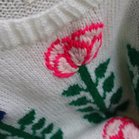 SOFIO GONGLI KNIT VEST WHITE