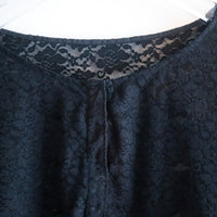 ANIGIG BELL SLEEVE LACE HENLEY TOP