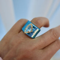 IMAGO RING AQUA MARINE