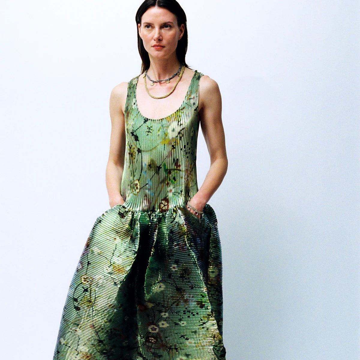 JULIA HEUER MOON PLEATED DRESS – GIGINA