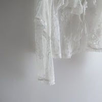 YUHAN WANG ROSE LACE RUFFLED BLOUSE
