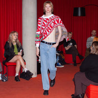 ADAM JONES WREXHAM SCARF OPEN BACK JUMPER