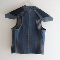 TRANSE PARIS UPCYCLED DENIM VEST