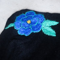 SOFIO GONGLI FLOWER KNIT CARDIGAN "L"