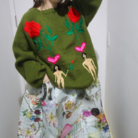 SOFIO GONGLI PULLOVER KNIT KHAKI