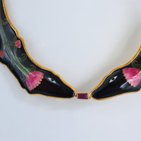 SOFIO GONGLI TOURMALINE NECKLACE BLACK