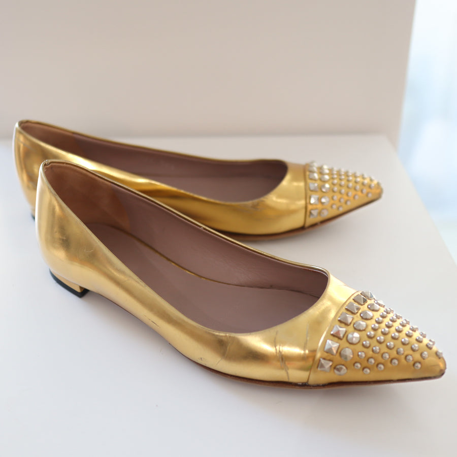GUCCIGOLD SHOES SIZE36.5