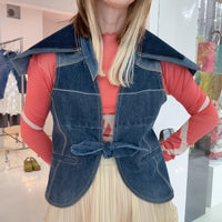 TRANSE PARIS UPCYCLED DENIM VEST