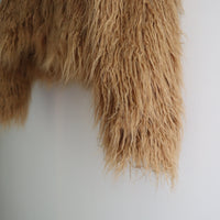 YUHAN WANG ECO FUR PEACOAT “BEIGE”