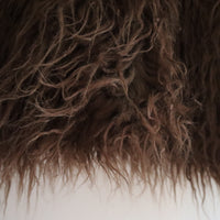 YUHAN WANG ECO FUR PEACOAT “DARK BROWN”