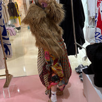 YUHAN WANG ECO FUR PEACOAT “BEIGE”