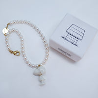 ANDRESGALLARDO SNOOPY & PEARLS NECKLACE