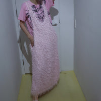 ANIGIG LAZY DAY FEATHER LONG DRESS