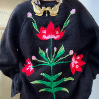 SOFIO GONGLI PULLOVER KNIT BLACK