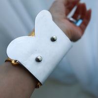 IMAGO ALUMINUM BANGLE QUARTZ-IN-QUAERTZ