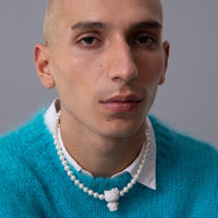 ANDRESGALLARDO HELLO KITTY & PEARLS NECKLACE