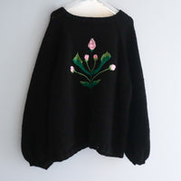 SOFIO GONGLI PULLOVER KNIT BLACK
