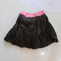 NONG RAK WRAP SNAP PLEATED CONTRAST SKIRT