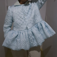 ANIGIG PUDDING COAT SHORT LACE×LIGTHBLUE