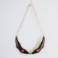 SOFIO GONGLI TOURMALINE NECKLACE BLACK