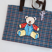 CALL TOTE BAG SMALL BLUE×BEAR