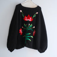 SOFIO GONGLI PULLOVER KNIT BLACK