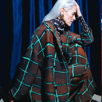 JULIA HEUER JOHAN HANDPLEATED COAT IN N HARALD