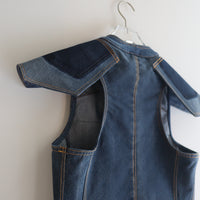 TRANSE PARIS UPCYCLED DENIM VEST